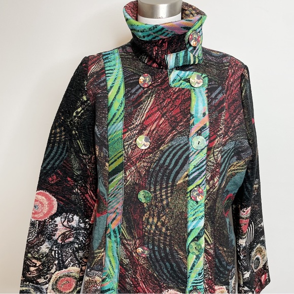 Desigual Multicolor Patterned Coat - Picture 3 of 16